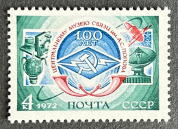 RUSSU3869MNH - Centenary Of Popov Central Communications Museum - Leningrad - 4 K MNH Stamp - USSR - 1972 - Neufs