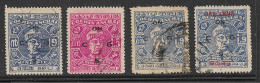 INDIA - COCHIN 1946 - 1947 OFFICIALS SET SG O81/O83 + 1949 1a On 1a 9p SG O100 FINE USED - Cochin