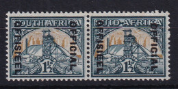 South Africa: 1950/54   Official - Goldmine   SG O44    1½d    MH Pair - Dienstmarken