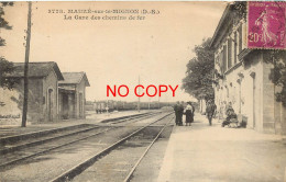 (20e)  79 MAUZE-SUR-LE-MIGNON. La Gare Des Chemins De Fer Animée 1933 - Mauze Sur Le Mignon