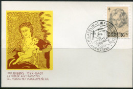 1963 Kaart Met Zegels Van De Reeks 1272 - Werken P P RUBENS - Tuberculose Reeks - Stempel Filatelie Liefdadigheid Antwer - Storia Postale