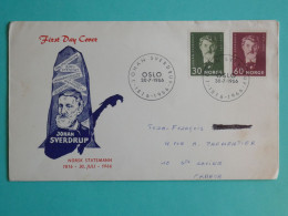 DJ 4  NORGE  BELLE   LETTRE  FDC 1966  A STE SAVINE FRANCE  + AFF.  INTERESSANT+++ - Lettres & Documents