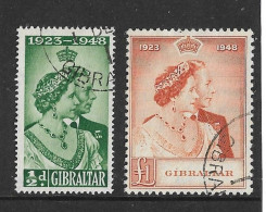 GIBRALTAR 1948 SILVER WEDDING SET FINE USED Cat £83 - Gibraltar