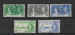 GIBRALTAR 1937 CORONATION AND 1946 VICTORY SETS FINE USED Cat £9 - Gibraltar