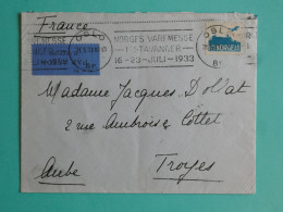 DJ 4  NORGE  BELLE   LETTRE   1931 OSLO  A TROYES FRANCE      + AFF.  INTERESSANT+++ - Cartas & Documentos