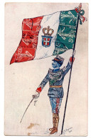 SOLDAT AVEC DRAPEAUX REPRESENTANT DES TIMBRES SEMEUSES - Briefmarken (Abbildungen)