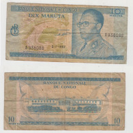 BANQUE NATIONALE DU CONGO - 10 MAKUTA - A 938086 - 2.1.1967 - Republik Kongo (Kongo-Brazzaville)