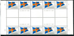 Finnland Alandinseln Finland Aland Islands Mi# 4 Part Of Sheet Postfrisch/MNH - Flag - Ålandinseln