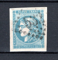 FRANCE   N° 45A Ou 45B SUR FRAGMENT   OBLITERE  COTE 130.00€ Ou 100.00€    CERES EMISSION DE BORDEAUX - 1870 Emission De Bordeaux