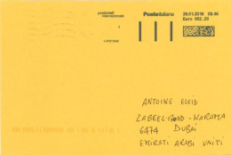 ITALY. - 2016, POSTAL FRANKING MACHINE COVER TO DUBAI. - 2011-20: Marcophilie