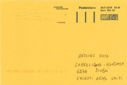 ITALY. - 2016, POSTAL FRANKING MACHINE COVER TO DUBAI. - 2011-20: Poststempel