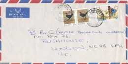 Zambia Air Mail Cover Sent To England Chipata 11-7-1988 Topic Stamps - Zambie (1965-...)