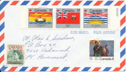 Canada Air Mail Cover Sent To Denmark 4-11-1983 - Posta Aerea