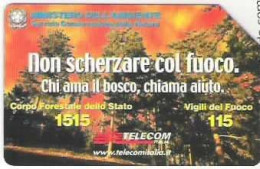 TELECOM - NON SCHERZARE COL FUOCO  - USATA  -  LIRE 5000 - GOLDEN  1248 - Pubbliche Figurate Ordinarie