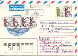 Russia Registered Air Mail Cover Sent To Norway 24-11-1994 With More Stamps - Cartas & Documentos