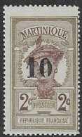 MARTINIQUE N°84c **  Petit Zéro  Signé  BLANC  Neuf Sans Charnière MNH - Neufs