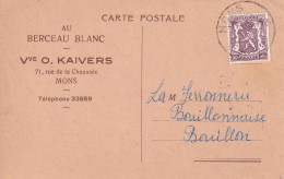 1950 Au Berceau Blanc Vve O Kaivers Mons Bouillon Ferronnerie - Covers & Documents
