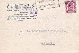1946 E De Marneffe Et Cie Liege Le Marche Noir Bouillon - Covers & Documents