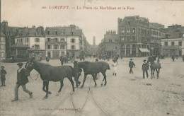 56 LORIENT - LA PLACE DU MORBIHAN ET LA RUE - Lorient