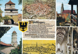 1 AK Germany / Bayern * Chronikkarte Nördlingen Mit Wappen, St. Georgskirche, Berger Tor, Löpsinger Tor, Merian-Stich * - Noerdlingen