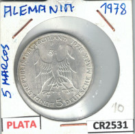 CR2531 MONEDA 5 MARCOS ALEMANIA PLATA 1978 - Andere - Europa