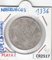 CR2517 MONEDA MARRUECOS MEDIO RIAL (5 DIRHAMS) PLATA 1336 - Altri – Africa