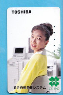 Japan Telefonkarte Japon Télécarte Phonecard -  Girl Frau Women Femme Toshiba - Publicité