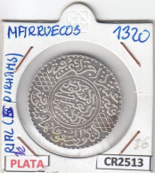 CR2513 MONEDA MARRUECOS MEDIO RIAL (5 DIRHAMS) PLATA 1320 - Altri – Africa