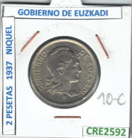 CRE2592 MONEDA 2 PTAS GUERRA CIVIL GOBIERNO DE EUZKADI NIQUEL 1937 - Other & Unclassified