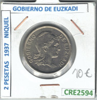 CRE2594 MONEDA 2 PTAS GUERRA CIVIL GOBIERNO DE EUZKADI NIQUEL 1937 - Otros & Sin Clasificación