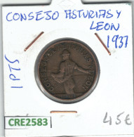 CRE2583 MONEDA 1 PTA GUERRA CIVIL CONSEJO DE ASTURIAS Y LEON 1937 - Otros & Sin Clasificación