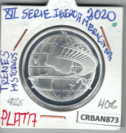 CRBAN873 MONEDA ESPAÑA XII SERIE IBEROAMERICANA TRENES HISTORICOS PLATA925  2020 - Spanje