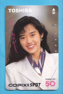 Japan Telefonkarte Japon Télécarte Phonecard -  Girl Frau Women Femme Toshiba - Werbung