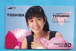 Japan Telefonkarte Japon Télécarte Phonecard -  Girl Frau Women Femme Toshiba - Publicité