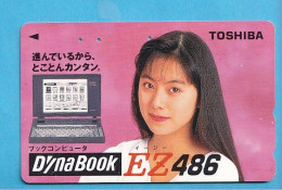 Japan Telefonkarte Japon Télécarte Phonecard -  Girl Frau Women Femme Toshiba - Reclame