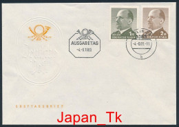 DDR Mi. Nr. 1481-1482 Freimarken: Staatsratsvorsitzender Walter Ulbricht - FDC - Siehe Scan - 1950-1970