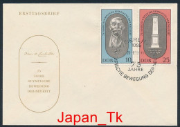 DDR Mi. Nr. 1489-1490 75 Jahre Olympische Bewegung Der Neuzeit - FDC - Siehe Scan - 1950-1970