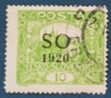 CECOSLOVACCHIA 1918  HRADCANY   SO 1920 10 H - Used Stamps