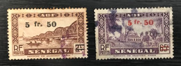 Lot De 2 Timbres Oblitéré Sénégal ( Colonies Françaises ) 1944 - Oblitérés