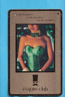 Japan Telefonkarte Japon Télécarte Phonecard -  Girl Frau Women Femme Esquire Club  Gold - Personaggi