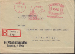 AFS Oberbürgermeister Hameln 9.10.34 Die Rattenfängerstadt Auf R-Brief Nach Kiel - Fairy Tales, Popular Stories & Legends