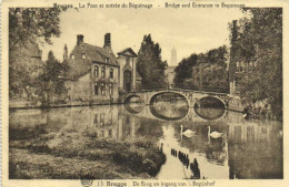 Bruges Le Pont Et Entrée Du Béguinage RV Timbre 35c - Brugge