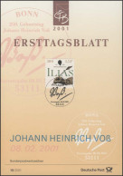 ETB 10/2001 Johann Heinrich Voß, Schriftsteller - 2001-2010