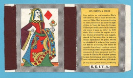 ÉTIQUETTE DE BOITE D'ALLUMETTES-CARTE PORTRAIT ROUENNAIS 1955 - DAME DE CARREAU - Boites D'allumettes - Etiquettes