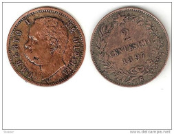 * Italy 2 Centesimi 1897  Km 30  Xf+ !!!!! High Quality Coin !!!!!catalog Val 40,00 $ - 1878-1900 : Umberto I