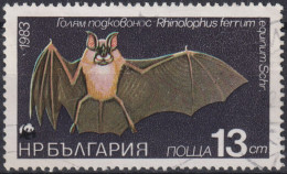 1983 Bulgarien ° Mi:BG 3237, Sn:BG 2943, Yt:BG 2817, Greater Horseshoe Bat (Rhinolophus Ferrumequinum), Fledermaus - Oblitérés