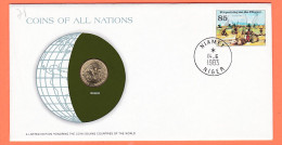 28284 / ⭐ ◉ NIGER 5 Francs 1982 Niamey FRANKLIN MINT Coins Nations Coin Limited Edit Enveloppe Numismatique Numiscover - Níger