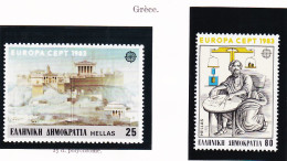 28255 / CEPT EUROPA 1983 ΕΛΛΑΔΑ HELLAS Grèce Yvert-Tellier N° 1491 / 1492 Michel N° 1513 / 1514 ** MNH C.E.P.T - 1983