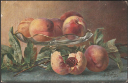 Marie Billing - Still Life With Peaches, 1904 - Ernest Nister Postcard - Billing, M.