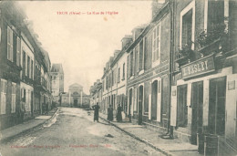 61 TRUN - LA RUE DE L'EGLISE - L. BASLEY - Trun